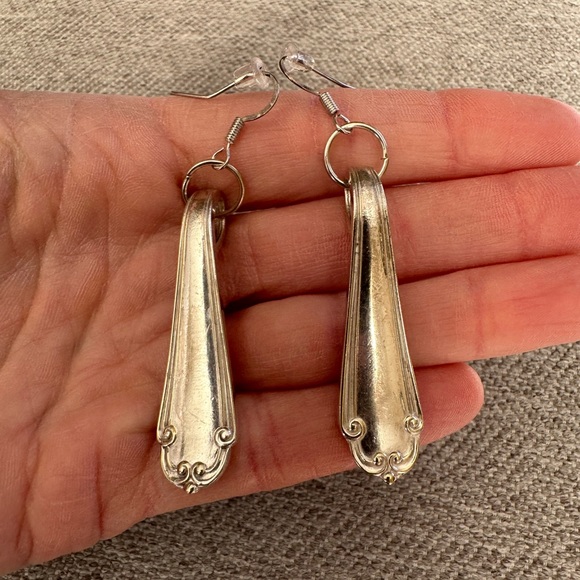 Handmade Spoon Earrings - Picture 4 of 6